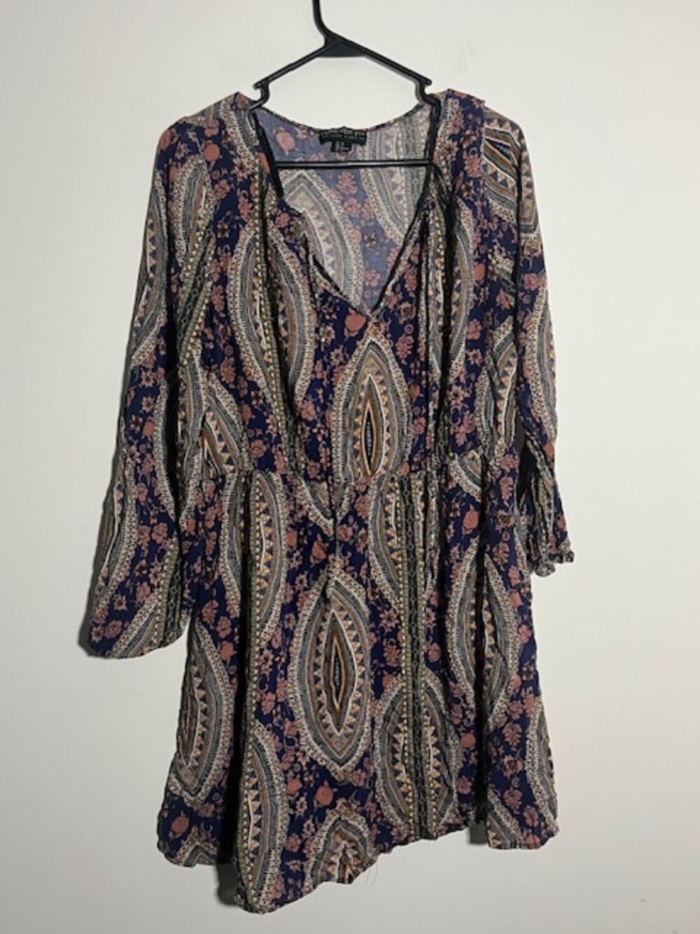 Forever 21 Navy Blue and Brown Dress Size 2XL
